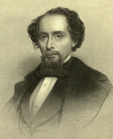 Den engelske forfatter Charles Dickens ( 1812-1870)  Litografi uden årsdatering.