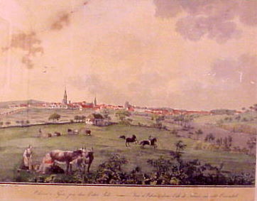 Søren Læssøe Lange (1760-1828). Odense set fra øst. 1805