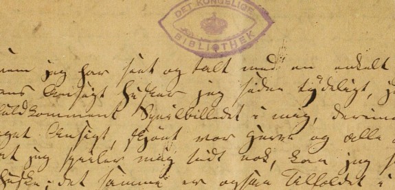 H.C. Andersen: Levnedsbogen. Del af originalt manuskript