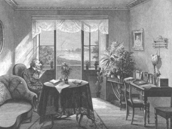 H.C. Andersen i sin Dagligstue på "Rolighed". Kilde: Det Kongelige Bibliotek. juni 2002 H.C. Andersen i sin Dagligstue på "Rolighed". Kilde: Det Kongelige Bibliotek. juni 2002