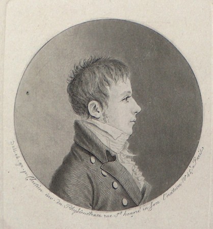 H.C. Ørsted( 1777-1851) er elektromagnatismens opfinder. H.C. Ørsted eksaminerede Hans Christian Andersen ved Anden Eksamen. Han og Andersen havde et nært og godt forhold til hinaden. Kobberstik af Gilles-Louis Chrétien, ca. 1800. 