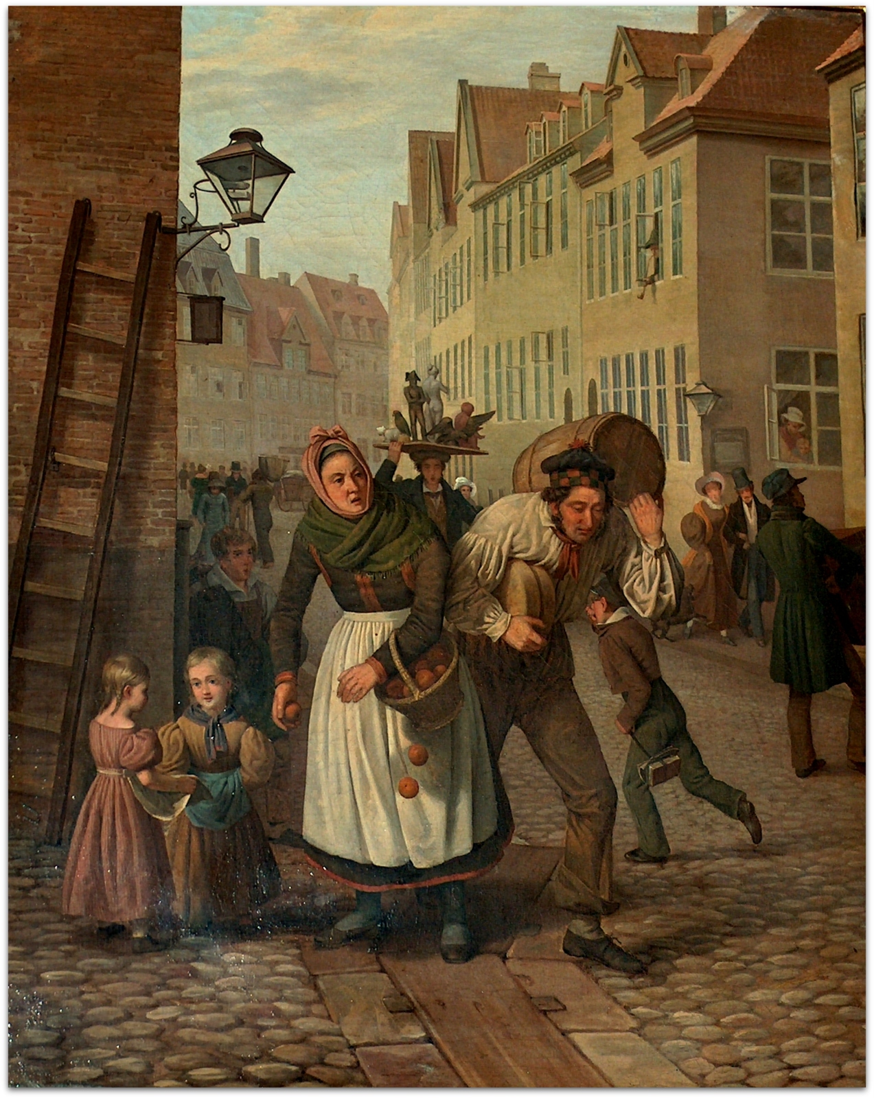 H.C. Andersens København. Parti fra Magstræde i København. Edvard Lehmann, 1834. Københavns Bymuseum. Foto Lars Bjørnsten 2005. 