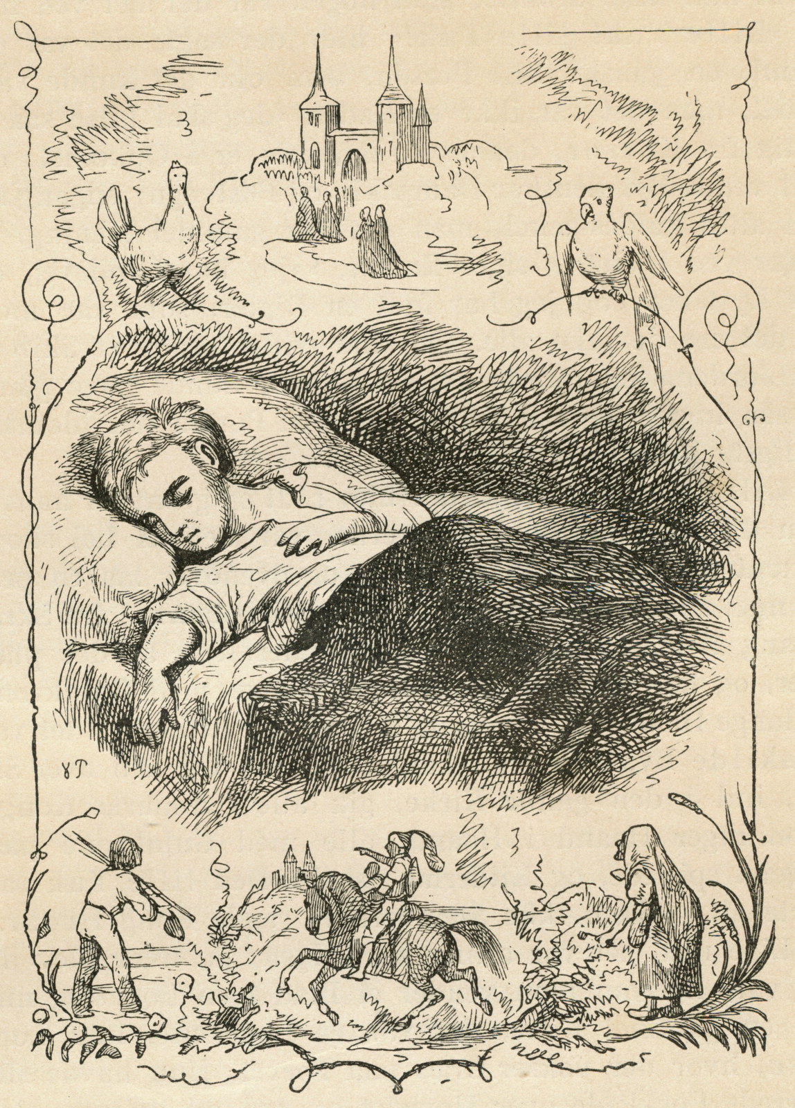 Г х андерсен рисунки. Иллюстрации Hans Christian Anderson. Эльф розового куста Андерсен.